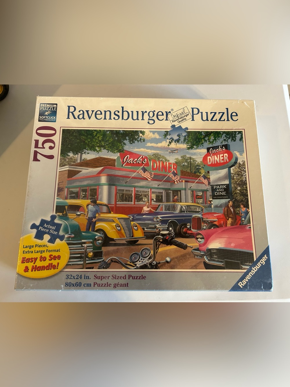 New Ravensburger Jacks Diner 750 LARGE Piece Puzzle Inches Extra Large Form